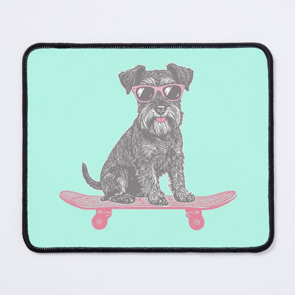 Item preview, Skateboarding Schnauzer Cute Retro Line Art For Dog Lovers designed and sold by roarsomethings.