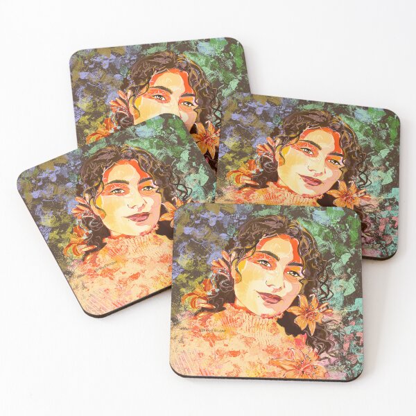 Item preview, Lily Flower Heart – Woman Portrait Art designed and sold by HeyaSnober.