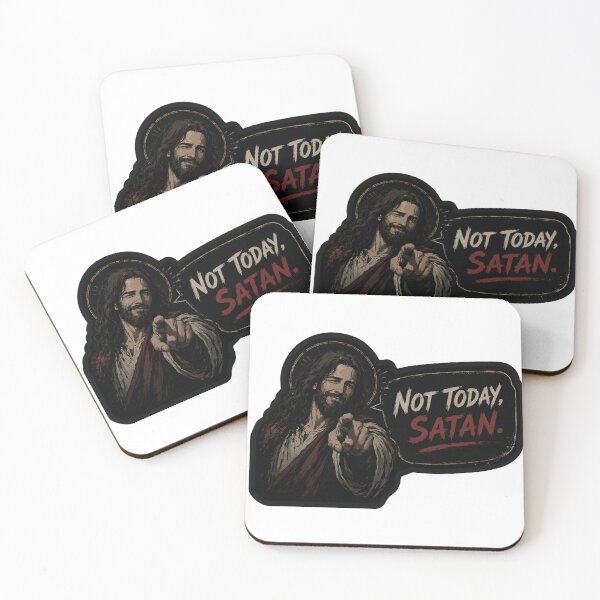 Item preview, jesus not today satan meme  designed and sold by PatternFly.