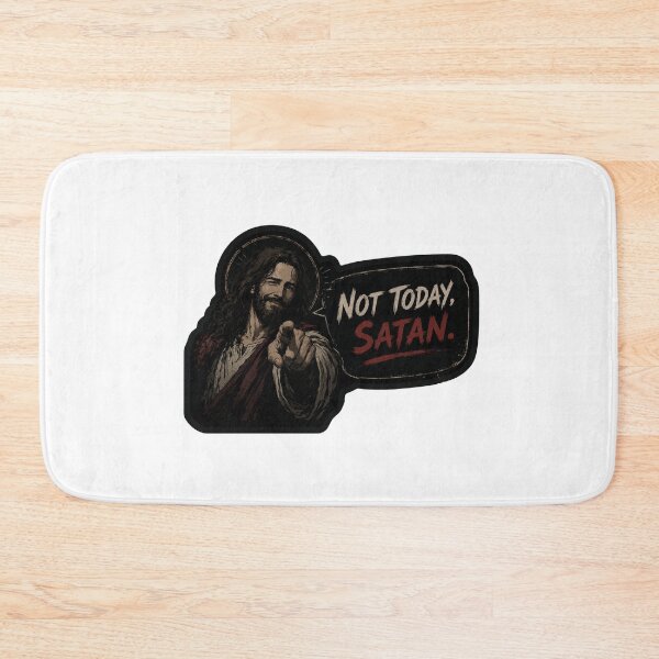 Item preview, jesus not today satan meme  designed and sold by PatternFly.
