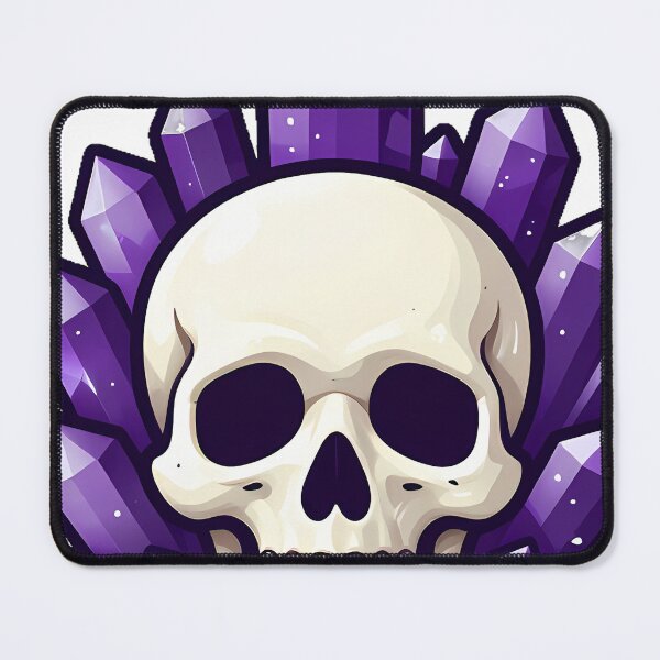 Item preview, Gothic Skull with Amethyst Crystal designed and sold by IllumeInk.