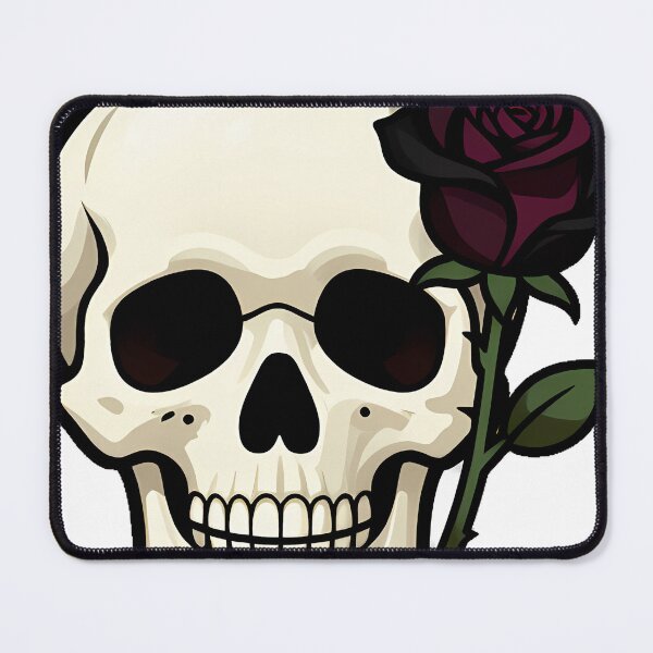 Item preview, Gothic Skull with Black Rose designed and sold by IllumeInk.