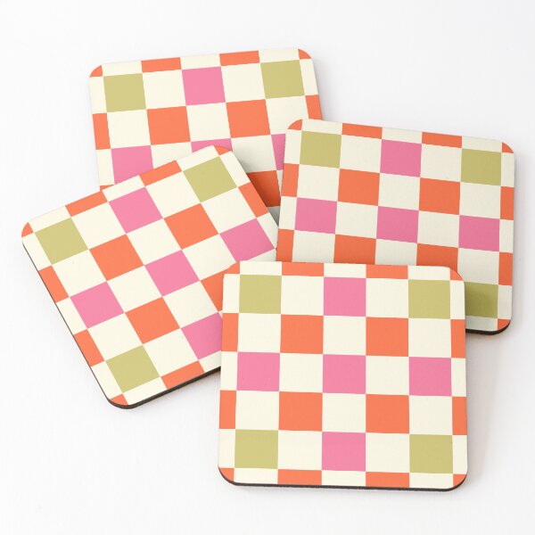 Item preview, Groovy Pink and Green Checkered Pattern designed and sold by The Innocent Ghost Project.