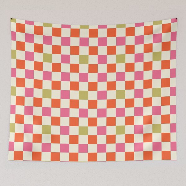 Item preview, Groovy Pink and Green Checkered Pattern designed and sold by The Innocent Ghost Project.
