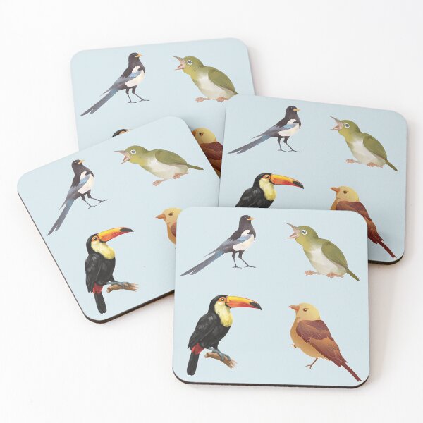 Item preview, Cute Tropical Bird Sticker Pack | Toucan Magpie & Songbird Wildlife Aesthetic designed and sold by Art IN Pack.