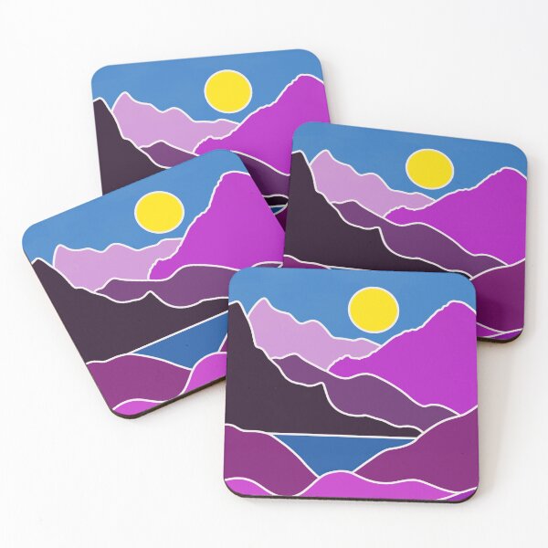 Item preview, Purple Digital Mountains Landscape With Lake  designed and sold by Sartoris Art.