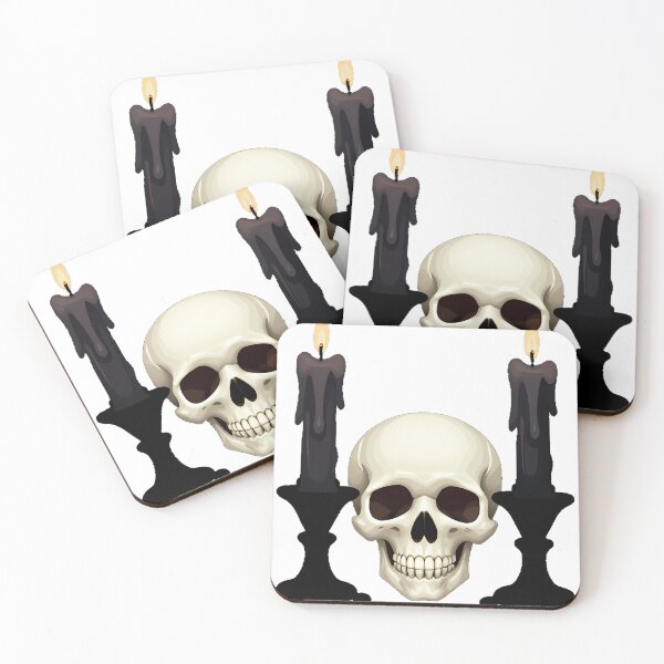 Item preview, Gothic Skull with Candles designed and sold by IllumeInk.