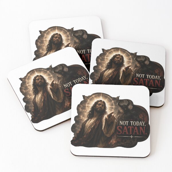 Item preview, jesus not today satan meme  designed and sold by PatternFly.