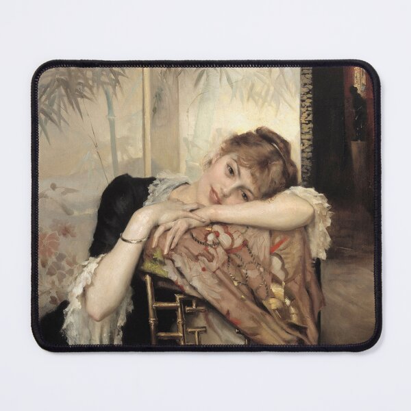 Item preview, The Parisienne Vintage Art Print – Albert Edelfelt Victorian Woman Portrait Wall Art designed and sold by RickE.