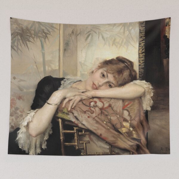 Item preview, The Parisienne Vintage Art Print – Albert Edelfelt Victorian Woman Portrait Wall Art   designed and sold by RickE.