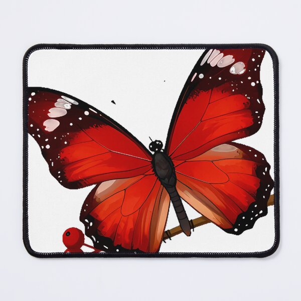 Item preview, Red Admiral Butterfly on Berry Branch designed and sold by pumsquare.