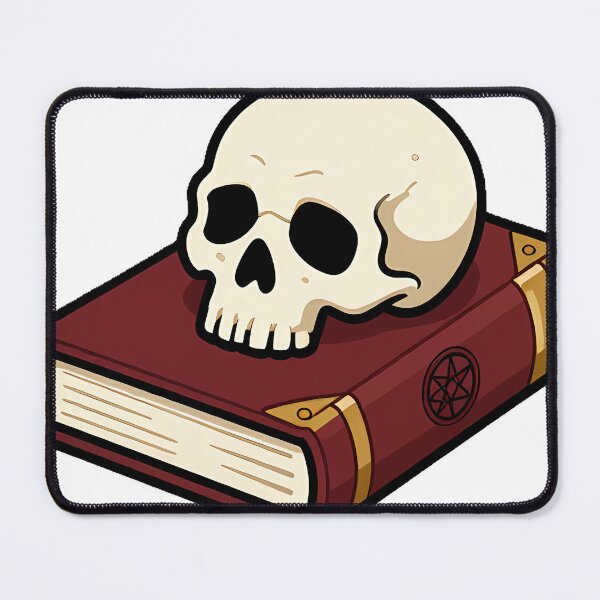 Item preview, Gothic Skull on Ancient Tome designed and sold by IllumeInk.