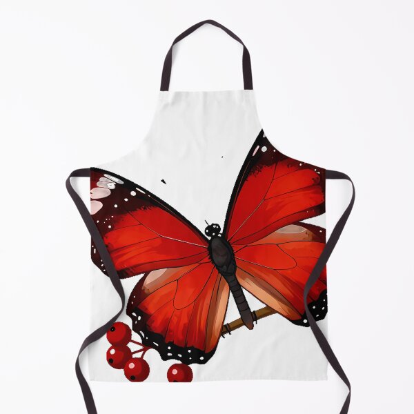 Item preview, Red Admiral Butterfly on Berry Branch designed and sold by pumsquare.