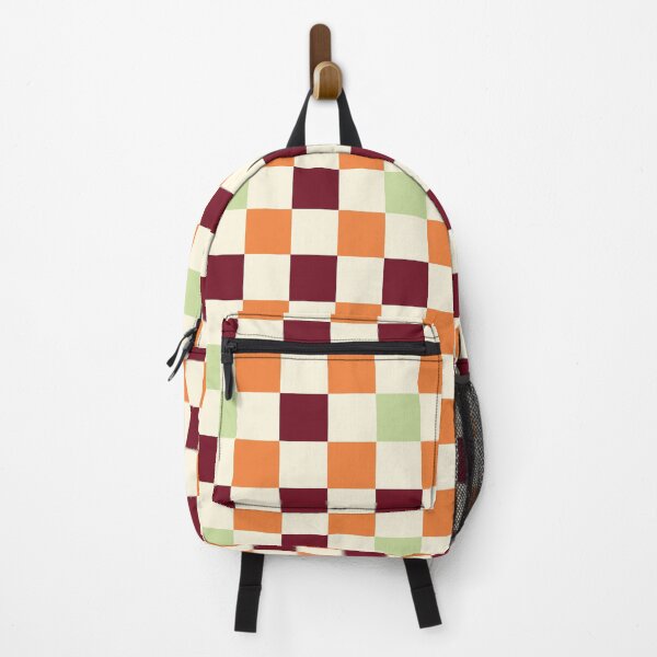 Item preview, Orange Green and Maroon Checkered Pattern designed and sold by The Innocent Ghost Project.