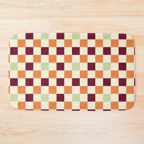 Item preview, Orange Green and Maroon Checkered Pattern designed and sold by The Innocent Ghost Project.