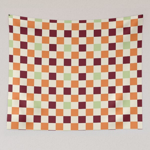 Item preview, Orange Green and Maroon Checkered Pattern designed and sold by The Innocent Ghost Project.