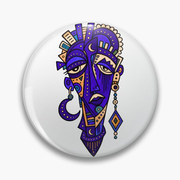Item preview, Lunar Indigo Oracle Ceremonial Mask designed and sold by MiszungART.