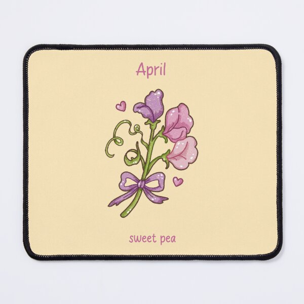 Item preview, April Birth Flower – Sweet Pea designed and sold by TheRightNotes.