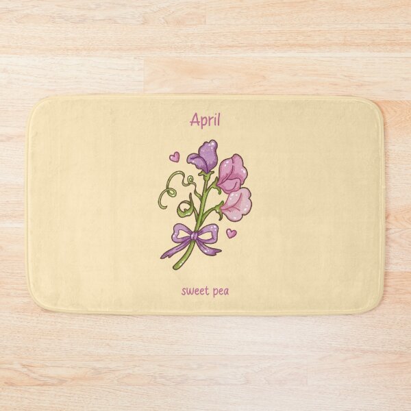 Item preview, April Birth Flower – Sweet Pea designed and sold by TheRightNotes.