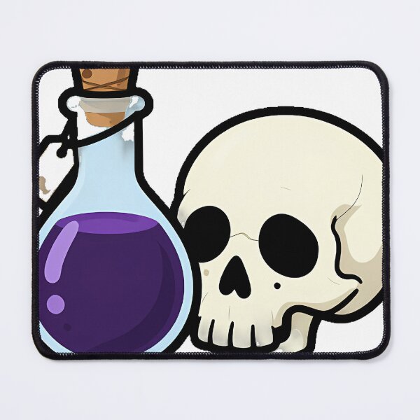 Item preview, Gothic Skull with Potion Vial designed and sold by IllumeInk.