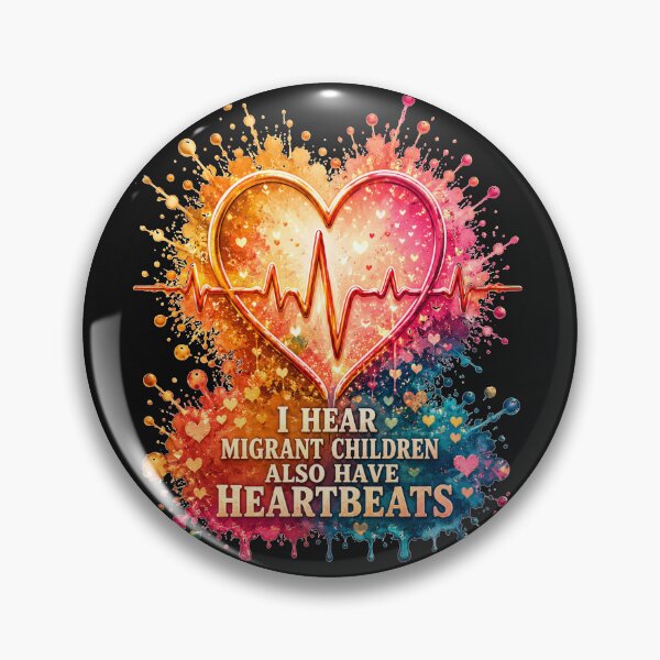 Item preview, I Hear Migrant Children Also Have Heartbeats Colorful Heart Splash Art Gift for Advocates designed and sold by Nightarel.