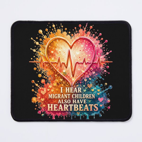 Item preview, I Hear Migrant Children Also Have Heartbeats Colorful Heart Splash Art Gift for Advocates designed and sold by Nightarel.