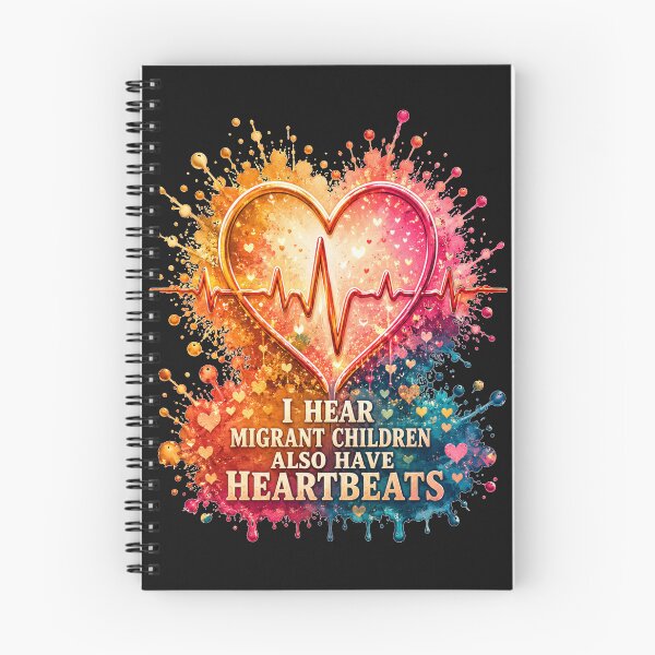 Item preview, I Hear Migrant Children Also Have Heartbeats Colorful Heart Splash Art Gift for Advocates designed and sold by Nightarel.