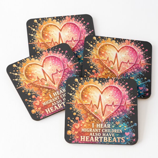 Item preview, I Hear Migrant Children Also Have Heartbeats Colorful Heart Splash Art Gift for Advocates designed and sold by Nightarel.