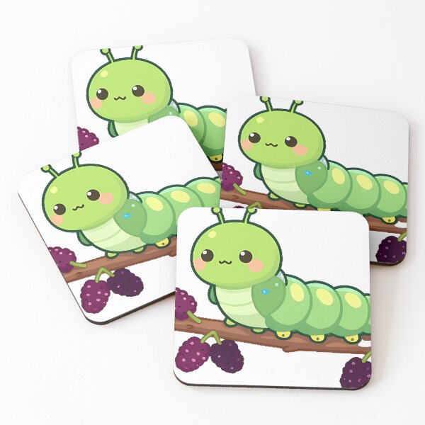 Item preview, Cute Caterpillar on Mulberry Branch designed and sold by pumsquare.