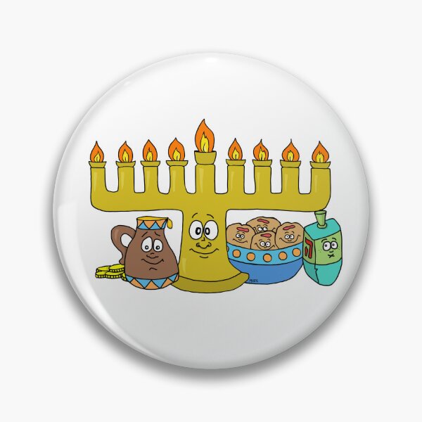 Item preview, Cute Hanukkah Menorah & Dreidel Sticker | Happy Chanukah Celebration Set designed and sold by MyxaART.