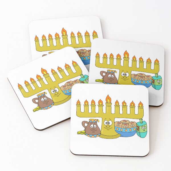 Item preview, Cute Hanukkah Menorah & Dreidel Sticker | Happy Chanukah Celebration Set designed and sold by MyxaART.