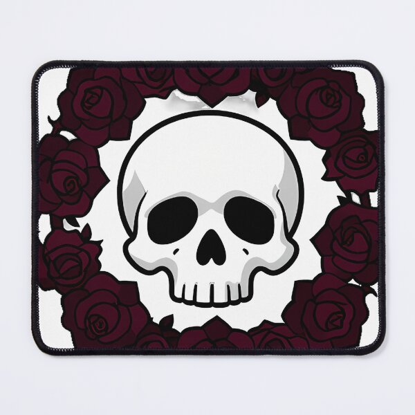 Item preview, Gothic Skull in Rose Wreath designed and sold by IllumeInk.