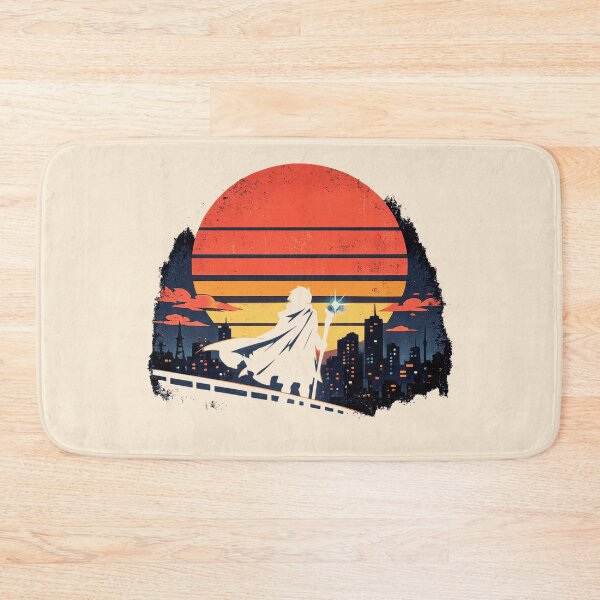 Item preview, Synthwave Retro Anime Rooftop City Solitude designed and sold by KungPowUnicorn.