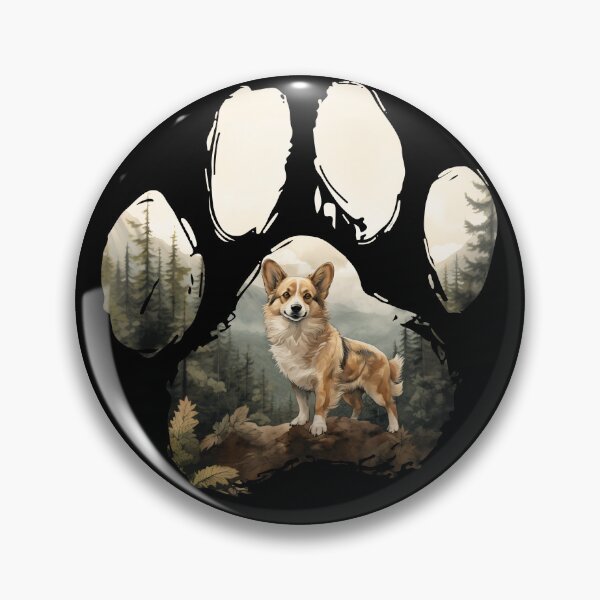 Item preview, Funny Dilute Sable Corgi Paw Foggy Mountain Tree Mom Dad Kids designed and sold by rafaeltto.
