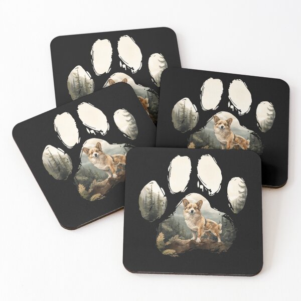 Item preview, Funny Dilute Sable Corgi Paw Foggy Mountain Tree Mom Dad Kids designed and sold by rafaeltto.