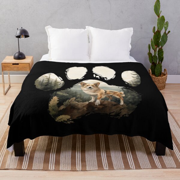 Item preview, Funny Dilute Sable Corgi Paw Foggy Mountain Tree Mom Dad Kids designed and sold by rafaeltto.