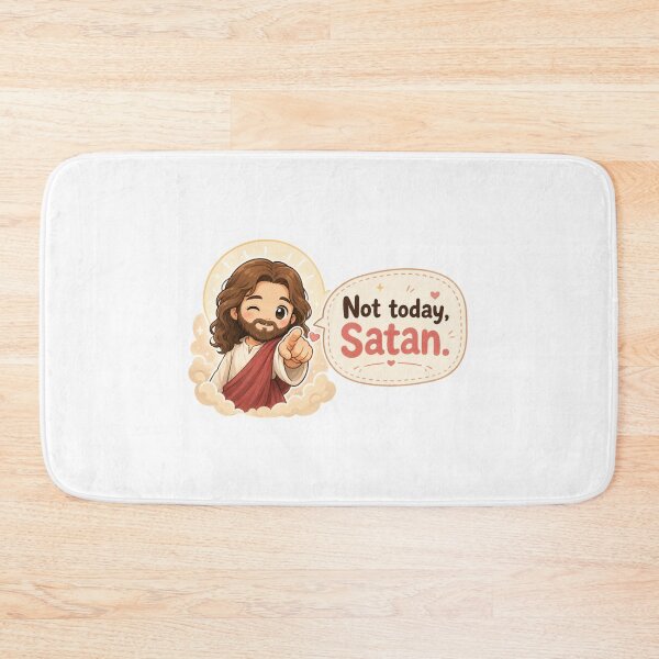 Item preview, cute jesus not today satan meme  designed and sold by PatternFly.