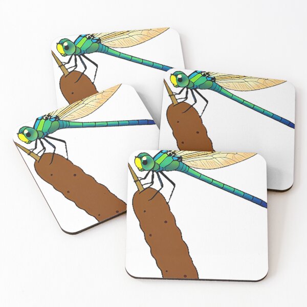 Item preview, Dragonfly on Cattail designed and sold by pumsquare.