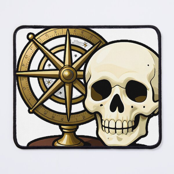 Item preview, Gothic Skull with Brass Astrolabe designed and sold by IllumeInk.