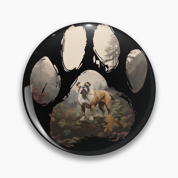 Item preview, Funny English Bulldog Paw Foggy Mountain Tree Mom Dad Kids designed and sold by rafaeltto.