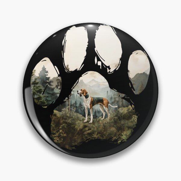 Item preview, Funny English Foxhound Paw Foggy Mountain Tree Mom Dad Kids designed and sold by rafaeltto.