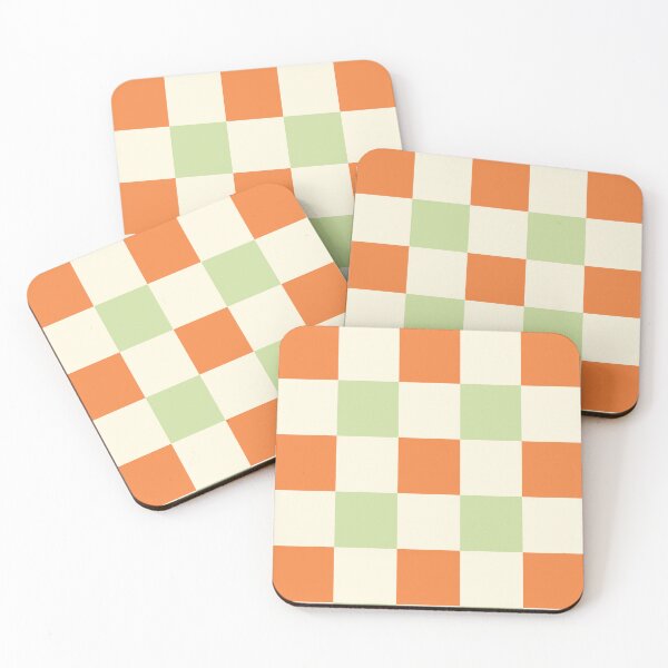 Item preview, Orange and Green Checkered Pattern designed and sold by The Innocent Ghost Project.