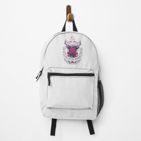 Item preview, Stay Wild Lost In The Woods Boho Fuchsia Mystic Deer Sticker designed and sold by Amituniqdesign .