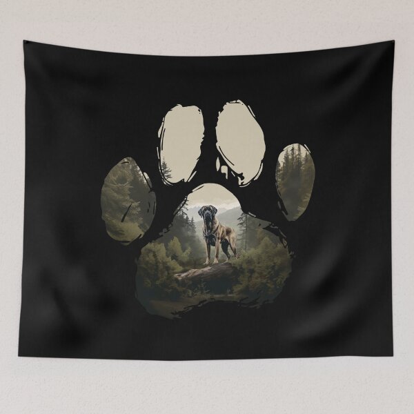 Item preview, Funny English Mastiff Paw Foggy Mountain Tree Mom Dad Kids designed and sold by rafaeltto.