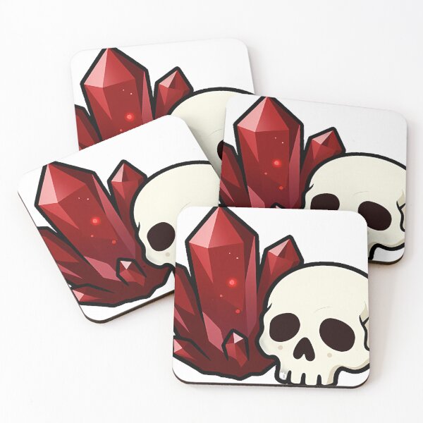 Item preview, Gothic Skull with Garnet Crystal designed and sold by IllumeInk.