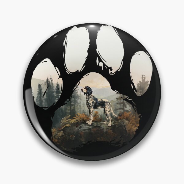 Item preview, Funny English Setter Paw Foggy Mountain Tree Mom Dad Kids designed and sold by rafaeltto.