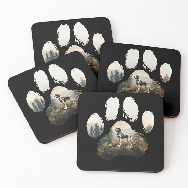 Item preview, Funny English Setter Paw Foggy Mountain Tree Mom Dad Kids designed and sold by rafaeltto.