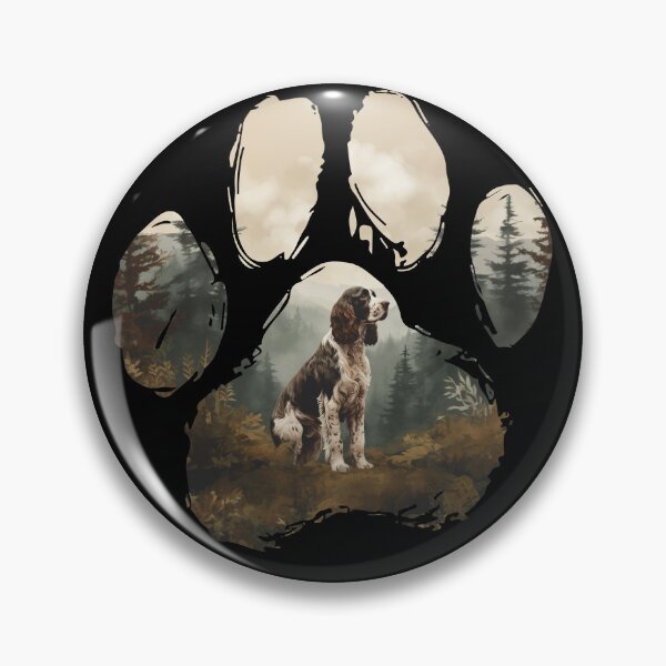 Item preview, Funny English Springer Spaniel Paw Foggy Mountain Tree Mom Dad Kids designed and sold by rafaeltto.