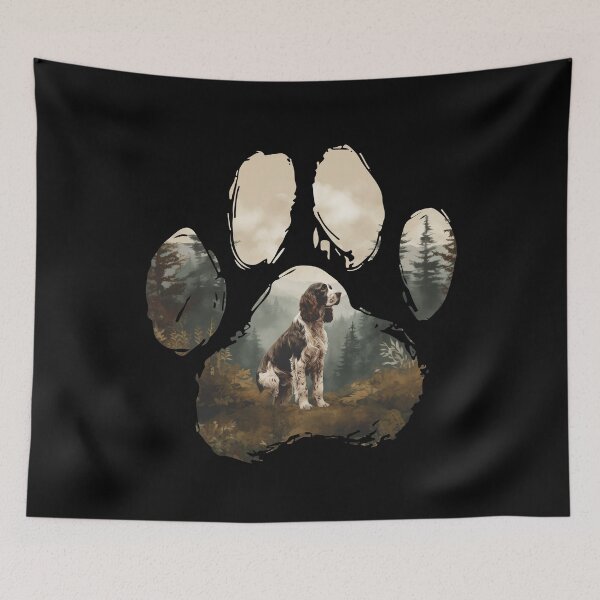 Item preview, Funny English Springer Spaniel Paw Foggy Mountain Tree Mom Dad Kids designed and sold by rafaeltto.