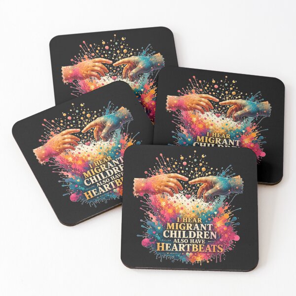 Item preview, I Hear Migrant Children Also Have Heartbeats Hands Reaching Splash Art Gift for Advocates designed and sold by Nightarel.